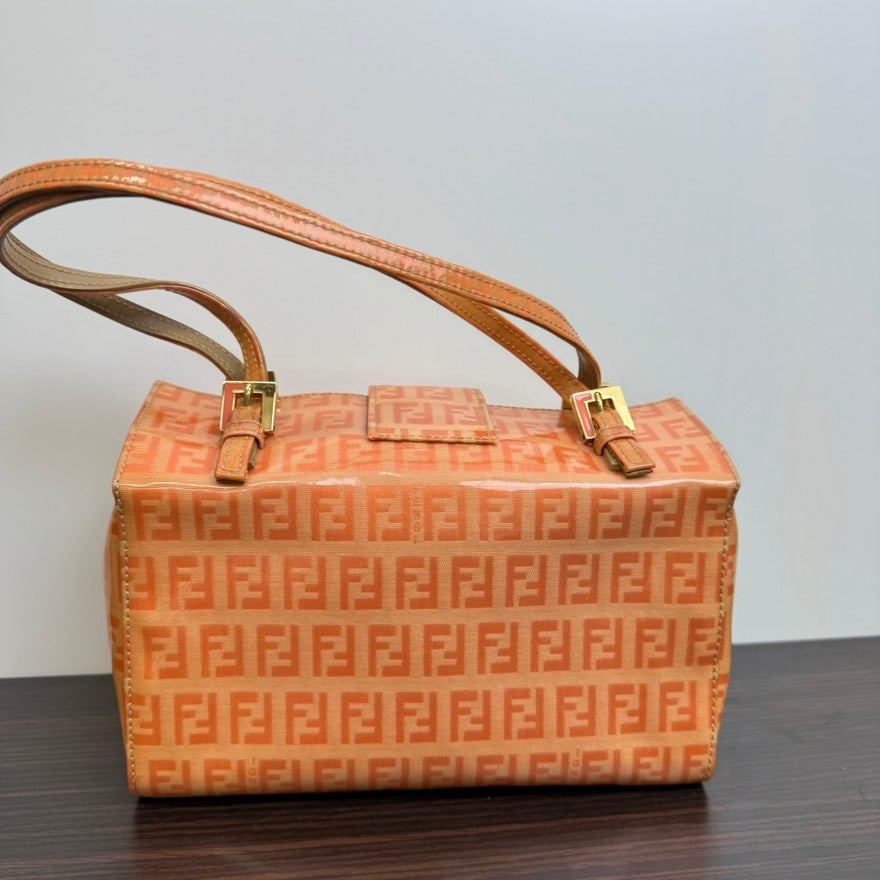 Fendi Zucchino Handbag B0011 Orange Shoulder Bag