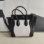 Celine Luggage Micro Tote Bag Black Leather