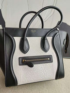 Celine Luggage Micro Tote Bag Black Leather