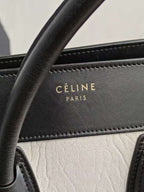Celine Luggage Micro Tote Bag Black Leather