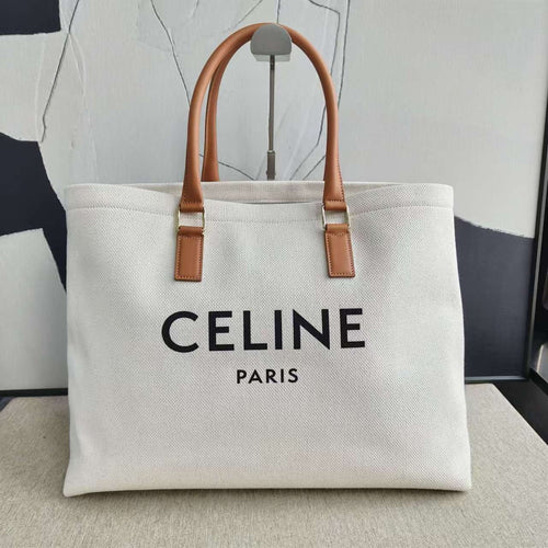 Celine Large Cabas Phantom White Tote Bag