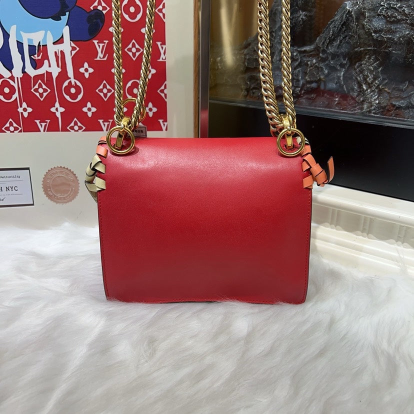 Fendi Kan I Red Leather Shoulder Bag -  Condition