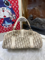 Dior Monogram Beige Satchel/Top Handle Bag