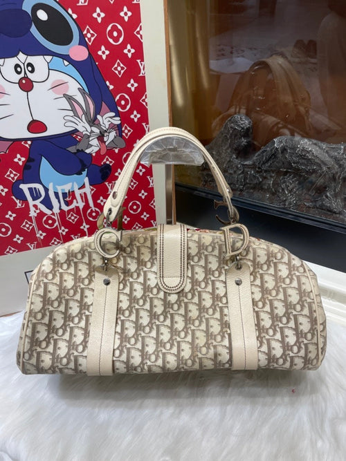 Dior Monogram Beige Satchel/Top Handle Bag