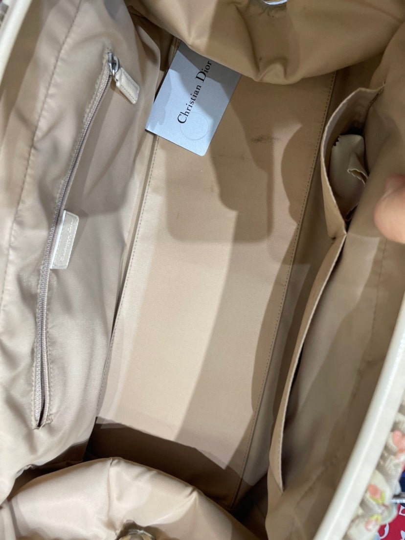 Dior Monogram Beige Satchel/Top Handle Bag
