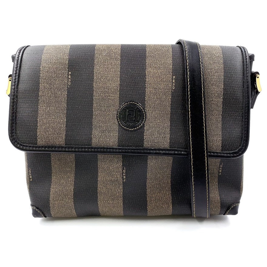 Fendi PVC Leather Crossbody LB106887 Black Crossbody Bag