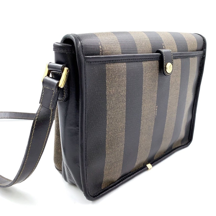 Fendi PVC Leather Crossbody LB106887 Black Crossbody Bag