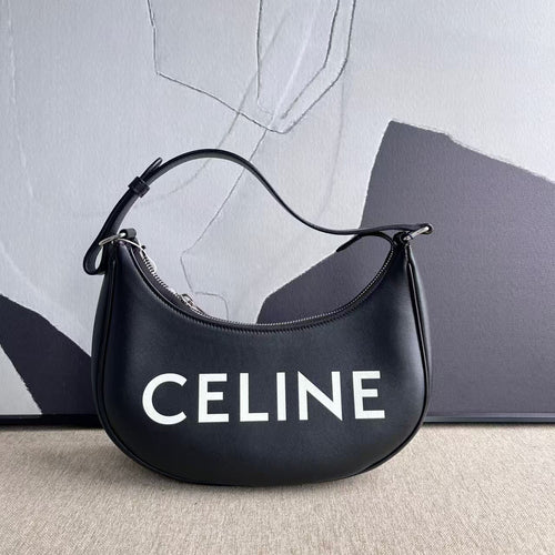 Celine Ava Hobo Bag in Black Leather -  Designer Handbag