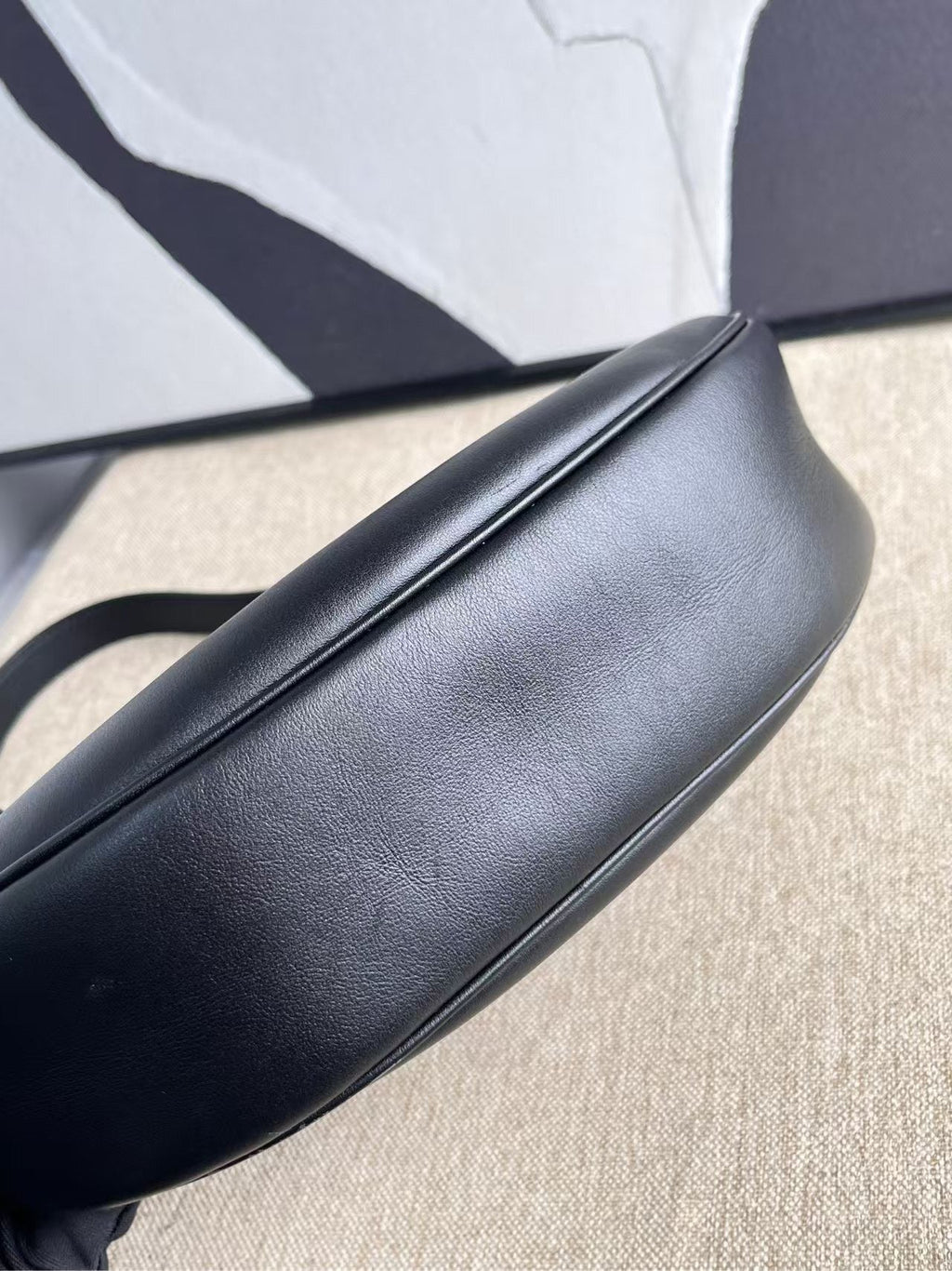 Celine Ava Hobo Bag in Black Leather -  Designer Handbag