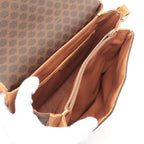 CELINE Macadam Shoulder Bag, Dark Brown/Light Brown PVC Leather