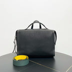 Fendi Black Leather Two-Way Bag -  Designer Handbag