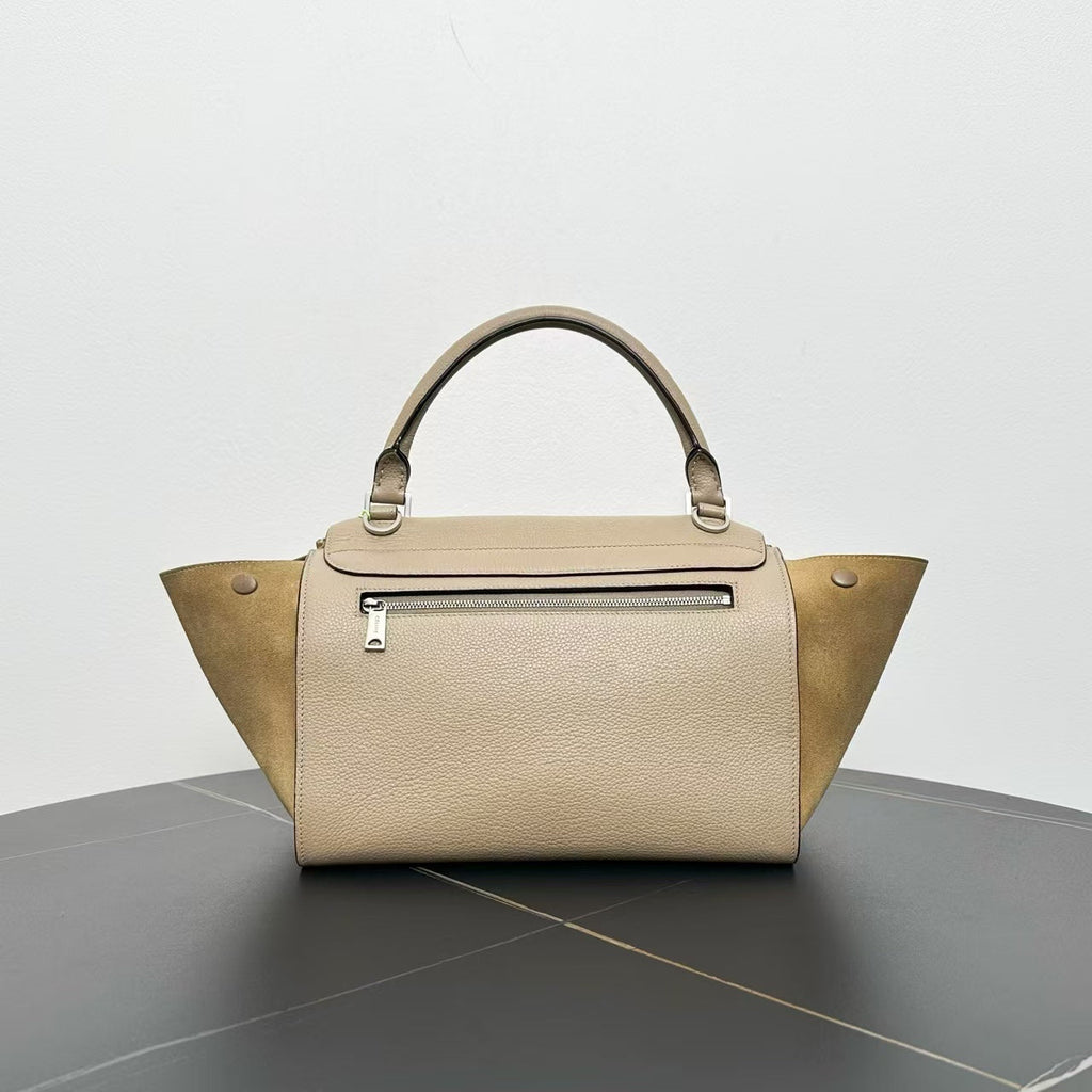 Celine Beige Trapeze Tote Bag -  Designer Handbag