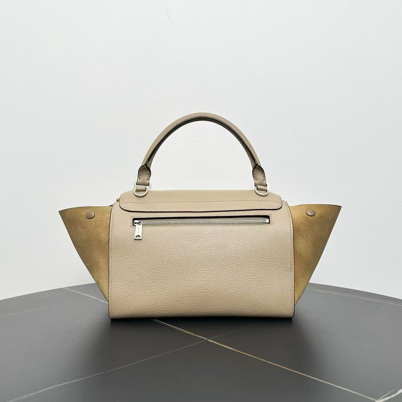 Celine Beige Trapeze Tote Bag -  Designer Handbag