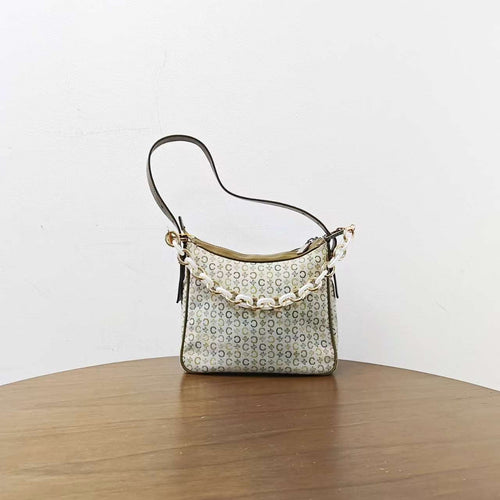 Celine Macadam Green Shoulder Bag