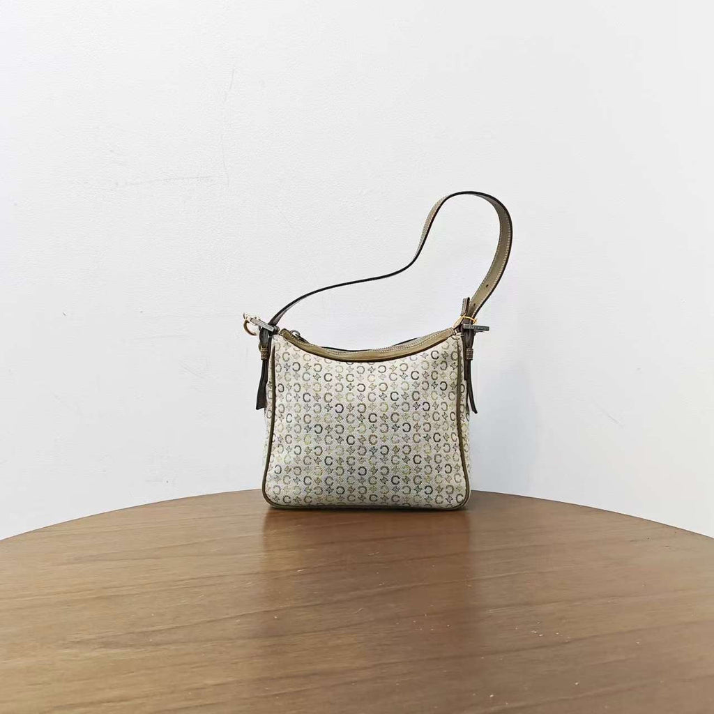 Celine Macadam Green Shoulder Bag