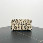 Celine Triomphe Two-Way Bag Beige Faux Fur Shoulder Bag