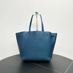Celine Medium Cabas Phantom Tote Bag in Blue Leather Tote