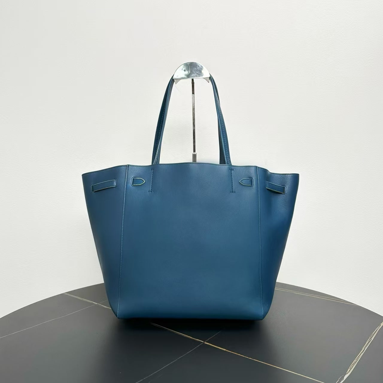 Celine Medium Cabas Phantom Tote Bag in Blue Leather Tote