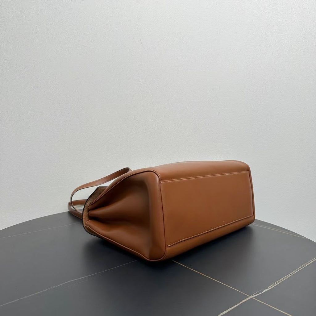 Celine Brown Leather Large Tote Bag -