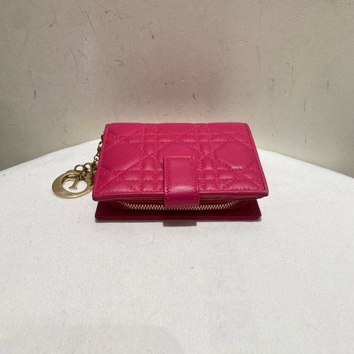 Dior Lady Dior Fuchsia Wallet