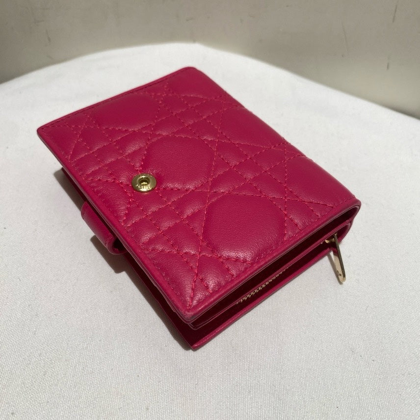 Dior Lady Dior Fuchsia Wallet