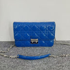 Dior Blue Patent Leather Miss Dior Shoulder Bag