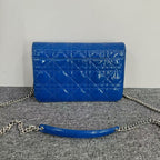 Dior Blue Patent Leather Miss Dior Shoulder Bag