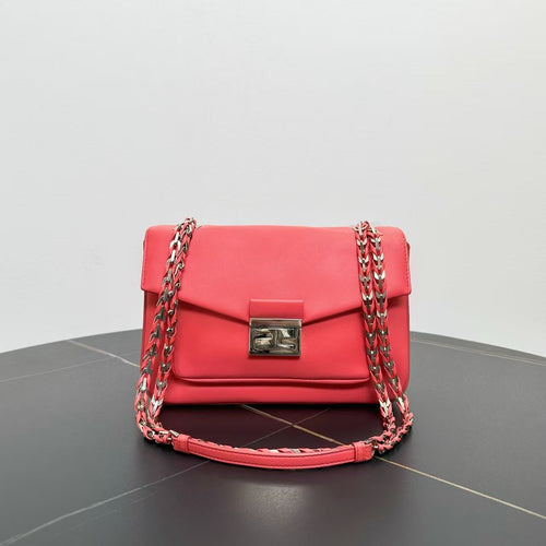 Fendi Coral Leather Shoulder Bag - Pristine Condition