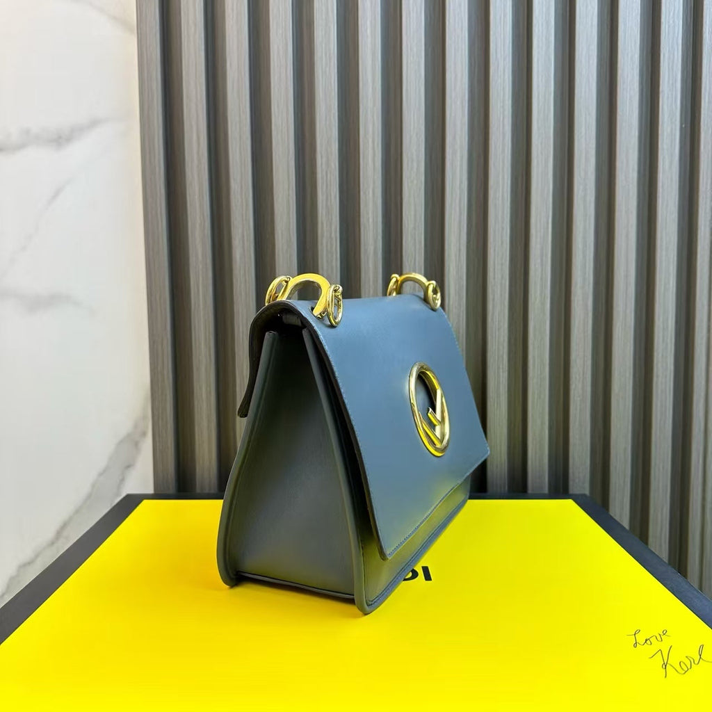 Fendi Kan I Blue Shoulder Bag -  Designer Handbag
