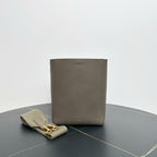 Celine Shoulder Bag Taupe Grained Leather Medium Size