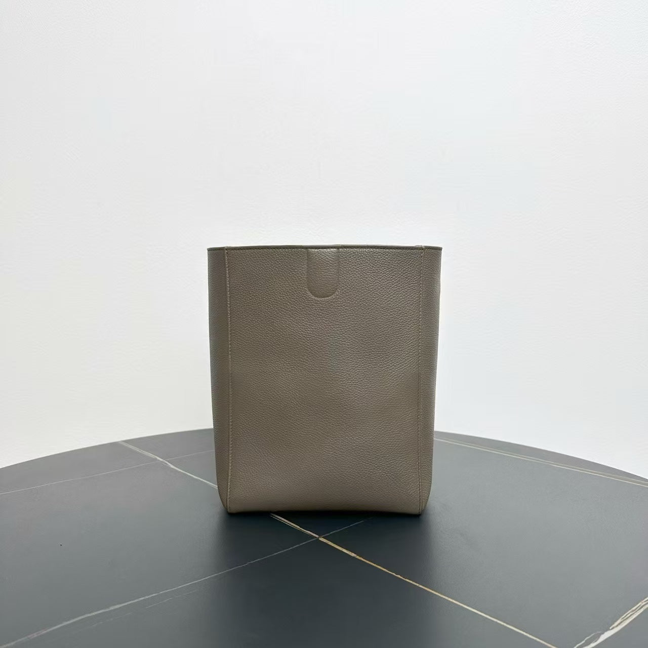 Celine Shoulder Bag Taupe Grained Leather Medium Size