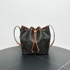 Celine Macadam Bucket Bag Brown Canvas Bucket Bags