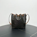 Celine Macadam Bucket Bag Brown Canvas Bucket Bags