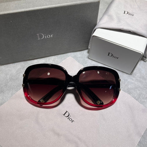 Christian Dior Sunglasses OS Black Red Gradient