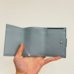 Fendi Zucca Leather Compact Wallet Grey