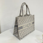 Dior Monogram Canvas Book Tote Medium Grey Tote Bag