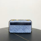 Dior Bobby Blue Denim Shoulder Bag