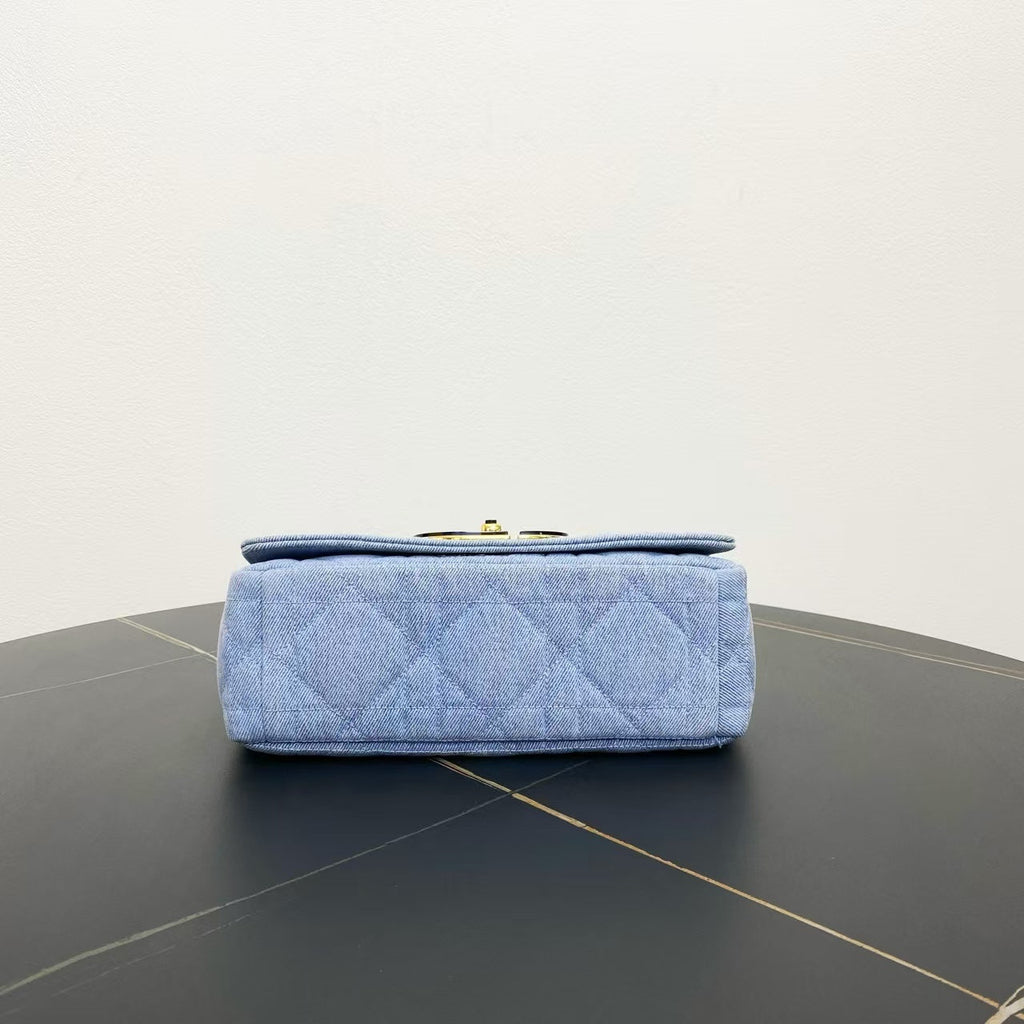Dior Bobby Blue Denim Shoulder Bag