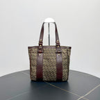 Fendi Vintage Zucca Canvas Brown Tote Bag