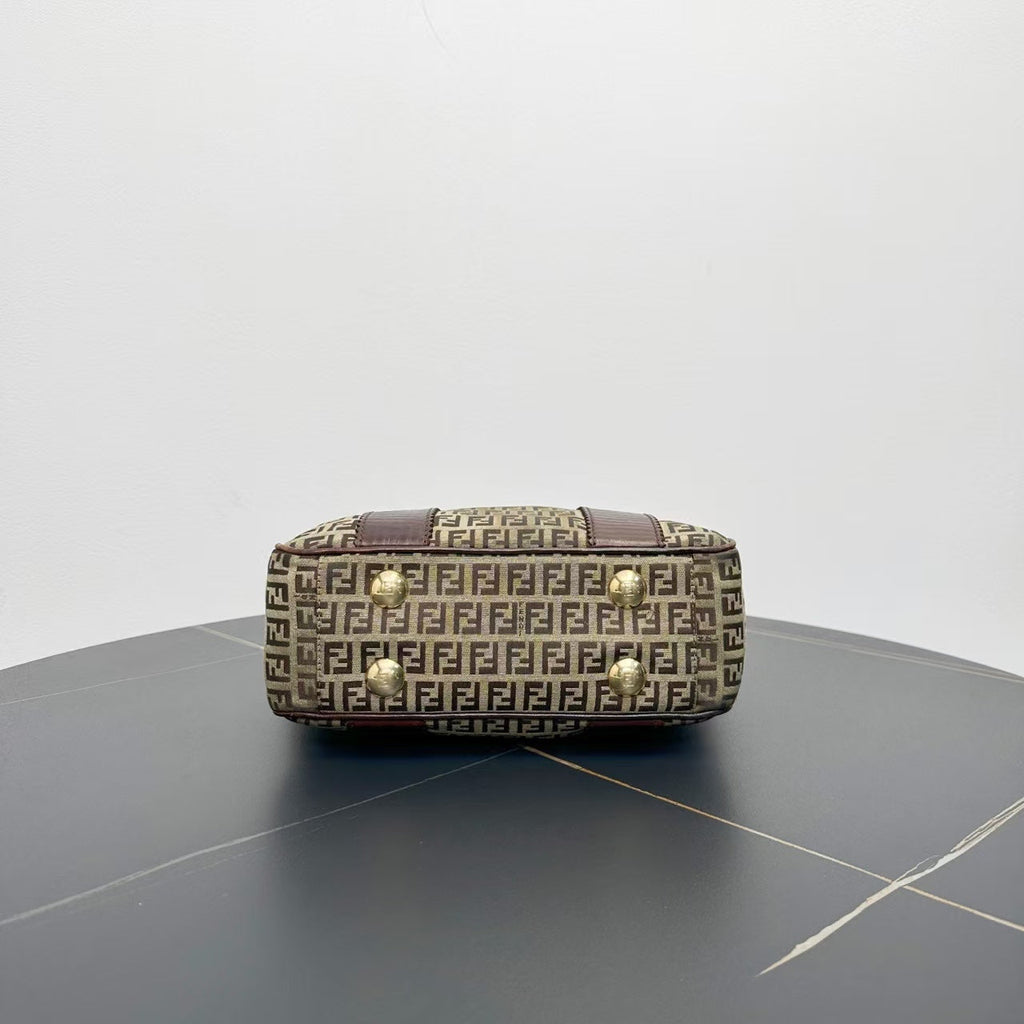 Fendi Vintage Zucca Canvas Brown Tote Bag