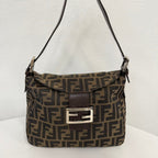 Fendi Zucca Shoulder Bag FM0120 Brown Canvas