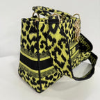 Christian Dior Lady D-Lite 2way Bag Medium Leopard Yellow Shoulder Bag