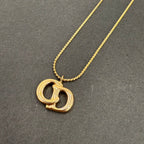 Dior CD Necklace FM6015 Gold Pendant