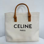Celine Canvas Leather Tote Bag FM0160 in Beige