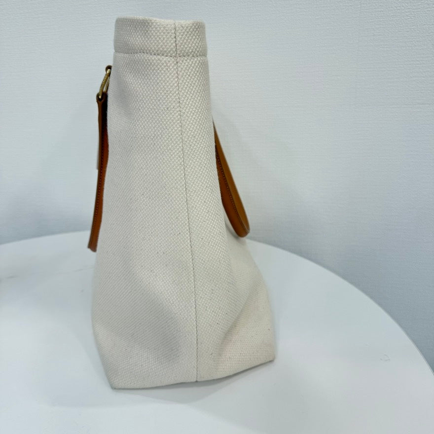 Celine Canvas Leather Tote Bag FM0160 in Beige