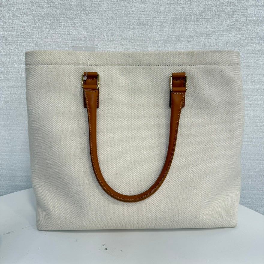 Celine Canvas Leather Tote Bag FM0160 in Beige