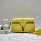 Celine Teen Soft 16 Yellow Leather Satchel Bag