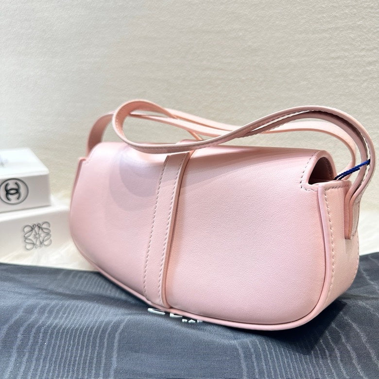 CELINE Ava Pink Leather Shoulder Bag
