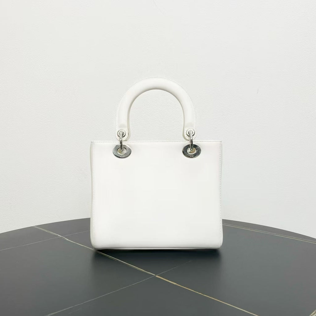 Dior Lady Bag White Top Handle