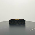 Celine Triomphe Shoulder Bag in Black Monogram Canvas